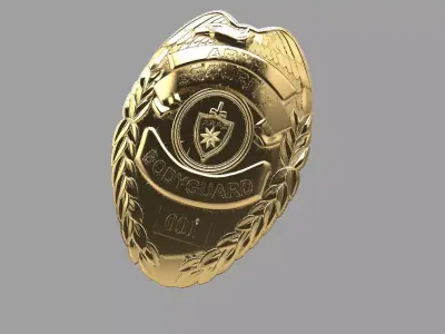 Elite Guard Gold Badge 3D print model