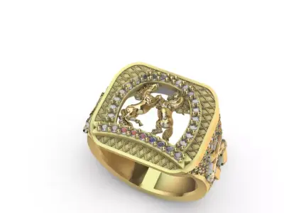 Anillo para caballero-hombre -v-  3D print model