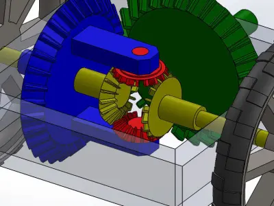 Differential gear set  Free 3D print model