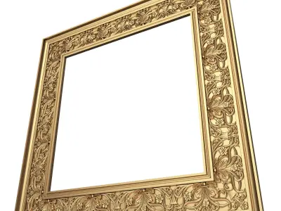 Classic Frame and Mirror 079 Low-poly 3D model