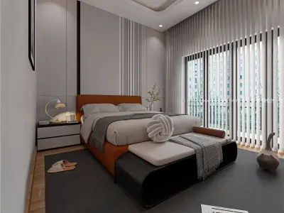 Modern master bedroom  3D model