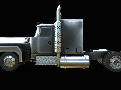 Semi-Truck Game-ready PBR semi truck Low-poly 3D model