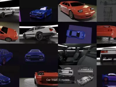 Car Triad 3D Model Pack