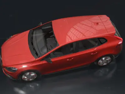 Volvo SUV car Low-poly 3D model