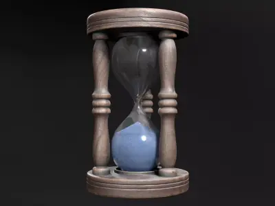 Vintage Hourglass Free 3D model