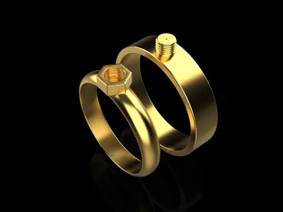 Ring bolt with nut  124   3D model