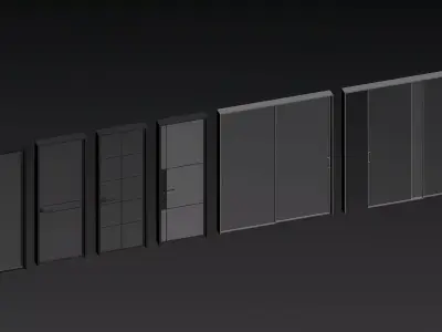 2025 New Style Wooden Door 3D model