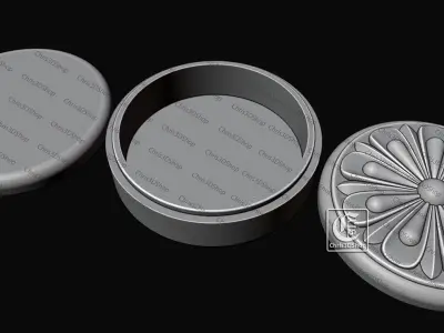 Round Jewelry Box V2 - Files for CNC and 3D Printer 3D print model