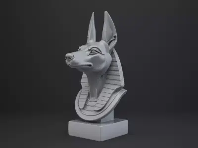 Anubis Bust - Animal Figurine 3D print model