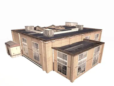 Garage Building 188 Low Poly Low-poly 3D model