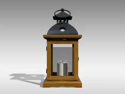 Wood Lantern 04 Low-poly 3D model