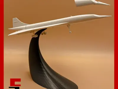 Airplane Concorde Scale 1 200  3D print model