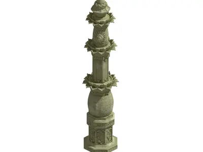 Stone Decorative Stone Sculpture - Stone Tower 32 3D model