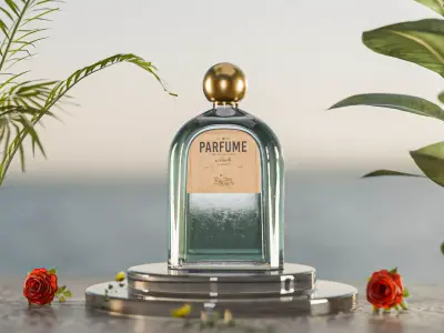Elegant Luxury Perfume Bottle  3D model