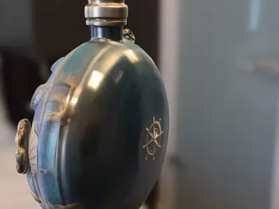 Oceanic Relic Bottle Low-poly 3D model