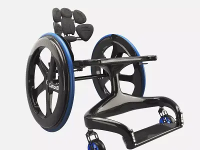 Carbon Black II Wheelchair 3D model
