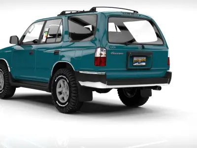 TOYOTA 4RUNNER 1999 SIN BUCHES  Low-poly 3D model