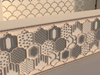 Bar with Mirror Work 3D model
