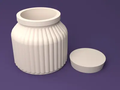 Striped Candle Holder 3D print model