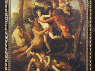 Frames 2 painting adam and eve in woods 3D model