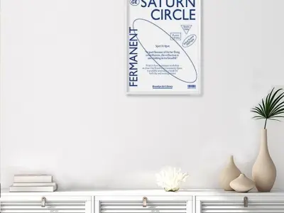 saturn circle modern interior frame 3D model