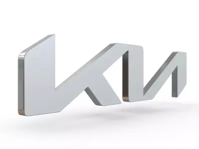 Kia new logo 3D model by 3dlogoman