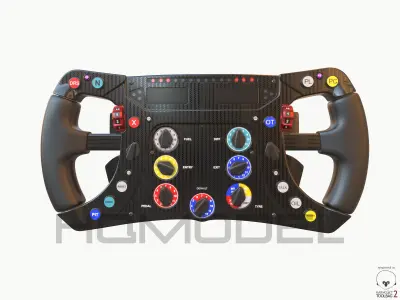 F1 Steer Wheel Generic Formula Race Low-poly 3D model