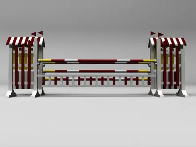 Horse jump obstacle 10 3D model
