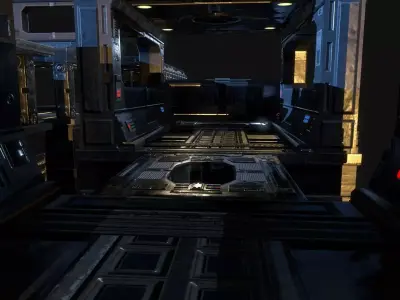 Modular Sci-Fi Estructures Low-poly 3D model