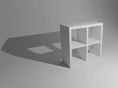 Square Cabinet Free 3D model
