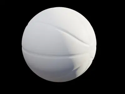 Basketball - Orange and Blue 3D model