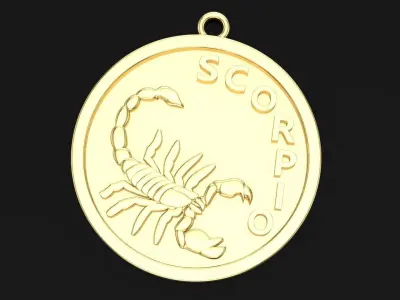 Scorpion pendant 3D model 3D print model