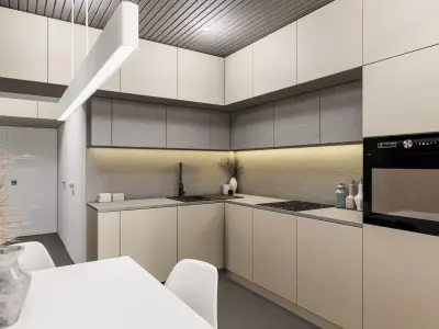 Interior apartment scene-Animated 3D model