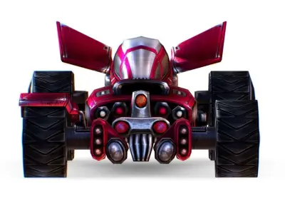 Cartoon Toy AR Racing Car 01 Low-poly 3D model