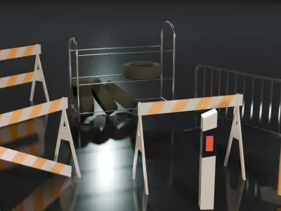 Race Track Kit bash Low-poly 3D model