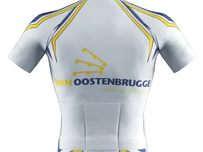 Cyclist bib t shirt  3D model