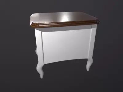 Bedside Table Low-poly 3D model