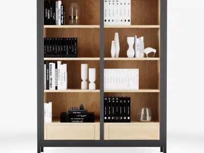 Cabinet with decor 3D model