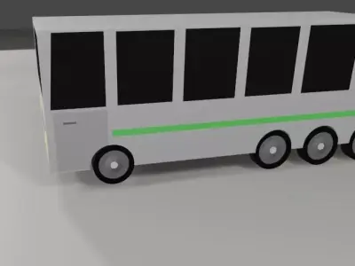  mini Bus  Low-poly 3D model