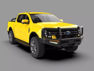 Ford Ranger XLT Mid-Size Pickup Truck 3D model