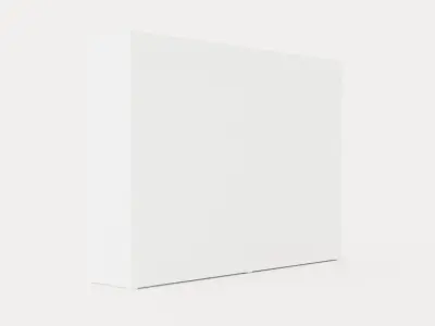 Compact Bed Cabinet 140x200 Cm Incl Mattress Luxury Low-poly 3D model