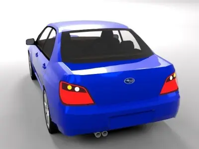 SUBARU IMPREZA LOWPOLY Low-poly 3D model