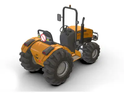 Tractor  Low-poly 3D model