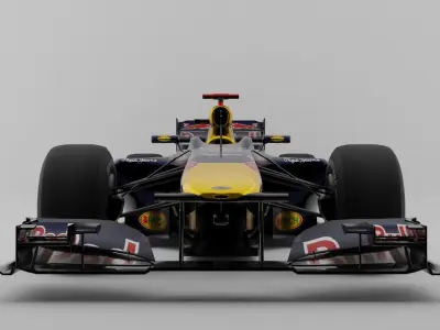 Red Bull RB6 2010 Low-poly 3D model