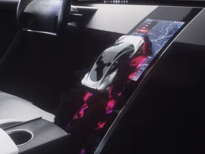 Tesla Roadster 2 Electric Supercar Low-poly 3D model