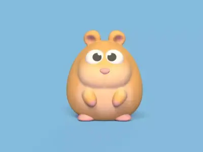 Hamster Big Eyes 3D print model
