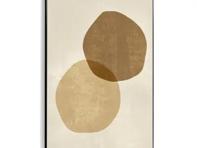 Plaster Two Photo Frame 408 Low-poly 3D model