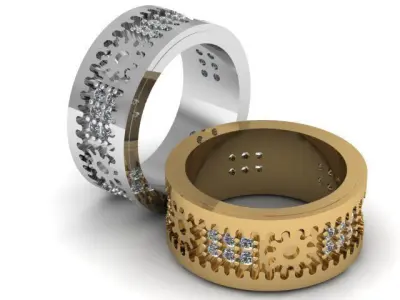 MENS FASHION DIMOND RING 3D PRINTABLE MODEL 3D print model