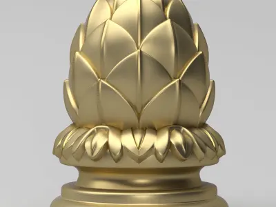 Carved Finial 3D model