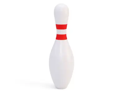 Low Poly Bowling Pin Low-poly 3D model
